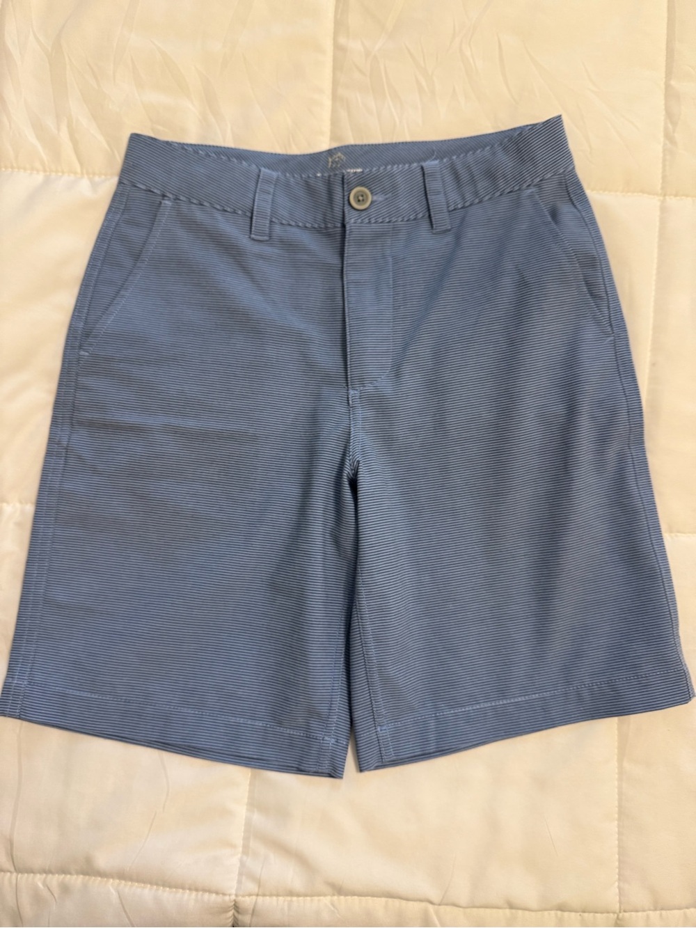 Southern Tide Boys Light Blue Striped Waistband Shorts Size 10